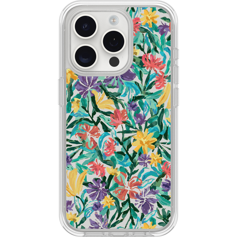 product image 1 - iPhone 15 Pro Case Symmetry Series Clear for MagSafe Confetti of Blossoms