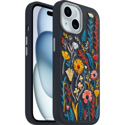 iPhone 15 Symmetry Series Cactus Leather Embroidery Case