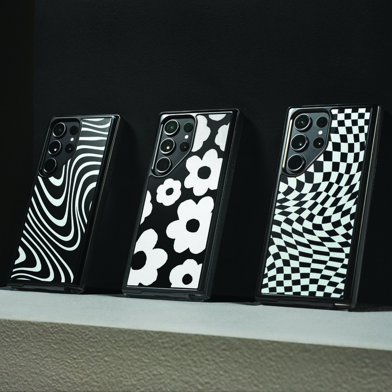 product image 3 - Galaxy S23 Case Symmetry Series Clear Black + White