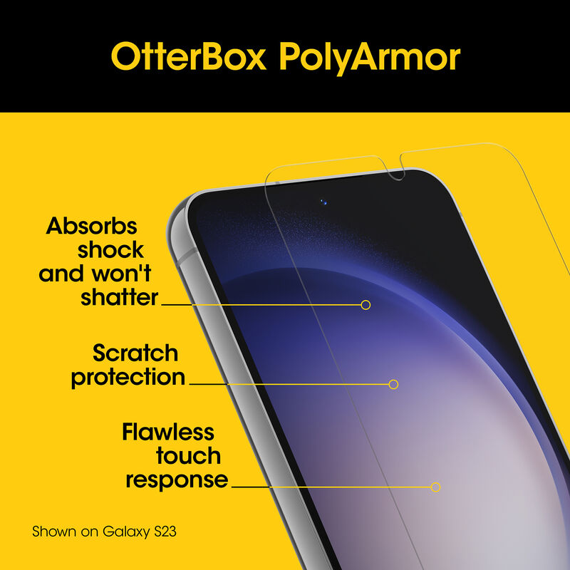 product image 4 - Galaxy S24 Ultra Screen Protector OtterBox PolyArmor