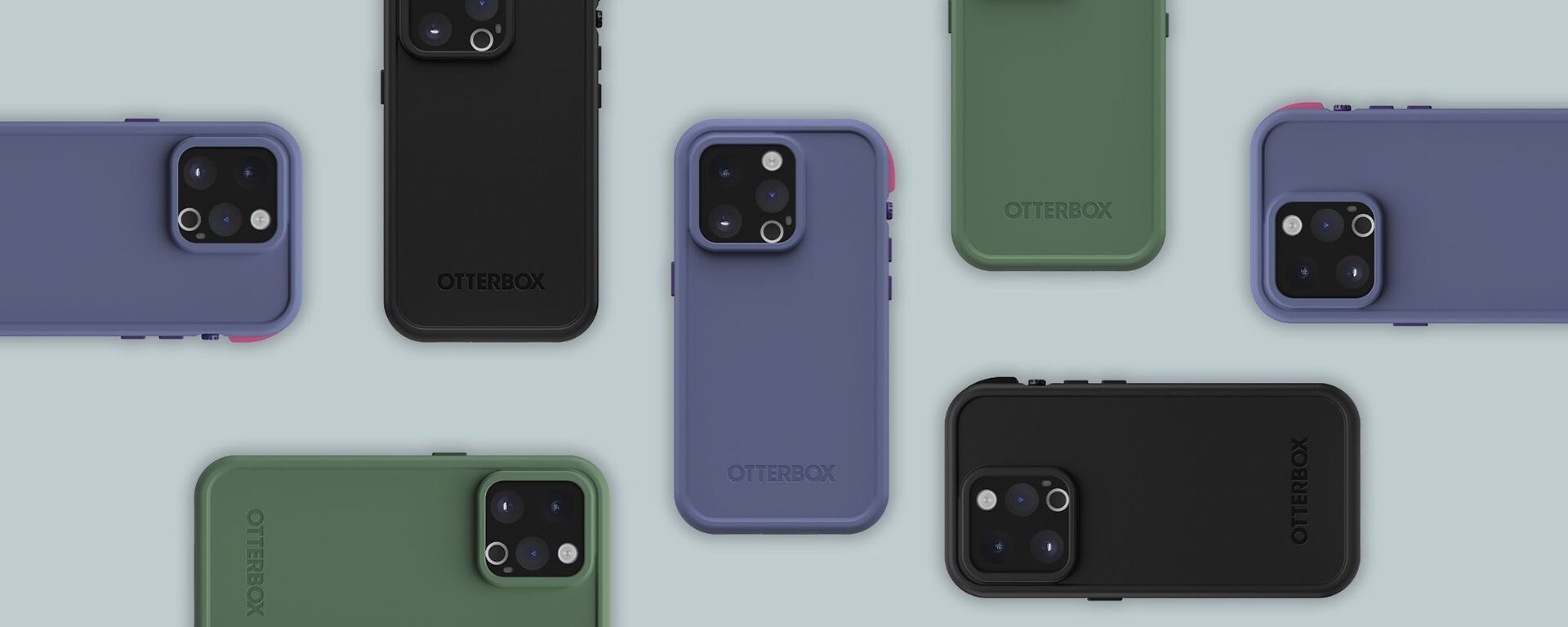 Black Purple & Green Fr&euml; waterproof case | OtterBox
